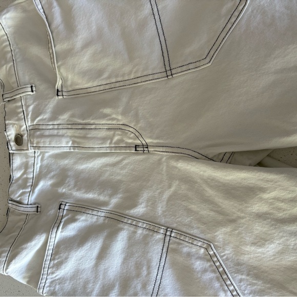 Everlane Gardener Jean Ecru with Black Stitching 30R - Picture 4 of 6